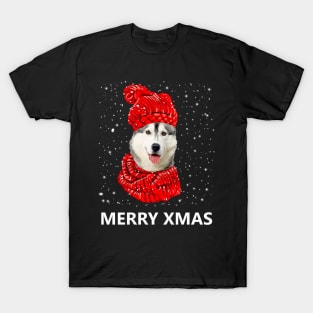 Husky Merry Xmas T-Shirt